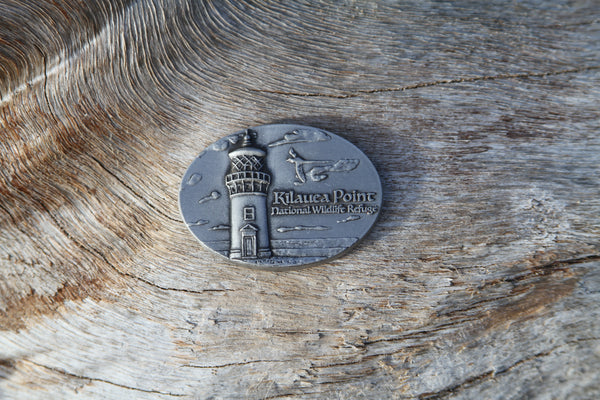 Kilauea Oval Pewter Magnet